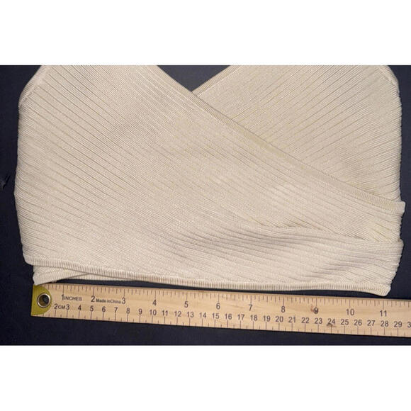 Significant Other Cream Ribbed City Chic Minimalist Classy 2 Piece Set Small - Picture 12 of 15